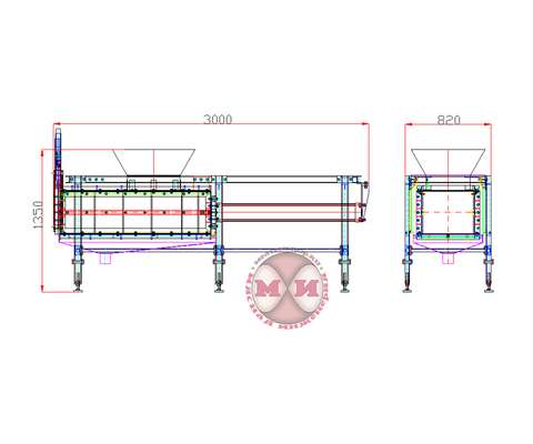 Пресс осушитель для отходов РР-01 чертеж