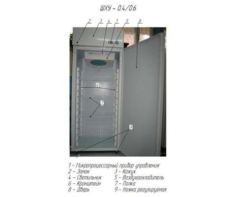 Шкаф холодильный ШХУ-0,4 - 0,6 (схема)